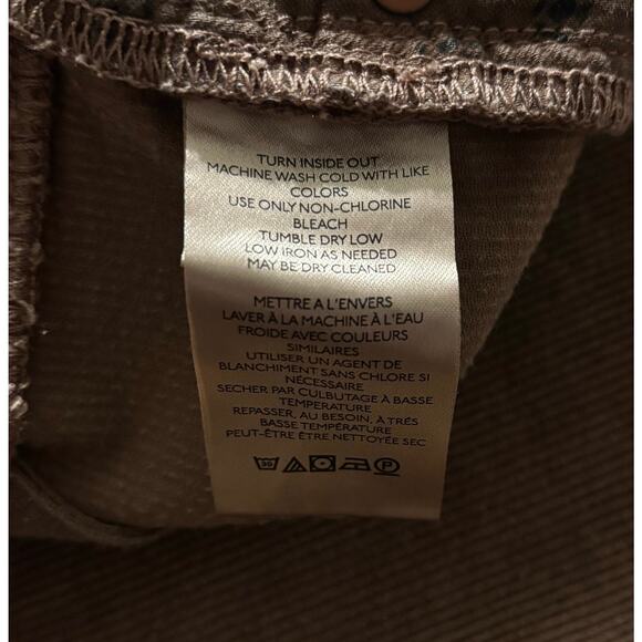 Pilcro Women’s 18W  40 x 27 Corduroy Pant Yaya Mid Rise Crop Flare Taupe Brown - Picture 9 of 16